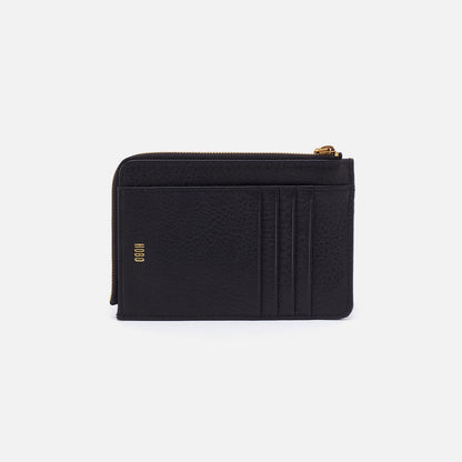 HOBO Tabby Zip Medium Wallet In Pebbled Leather - Black